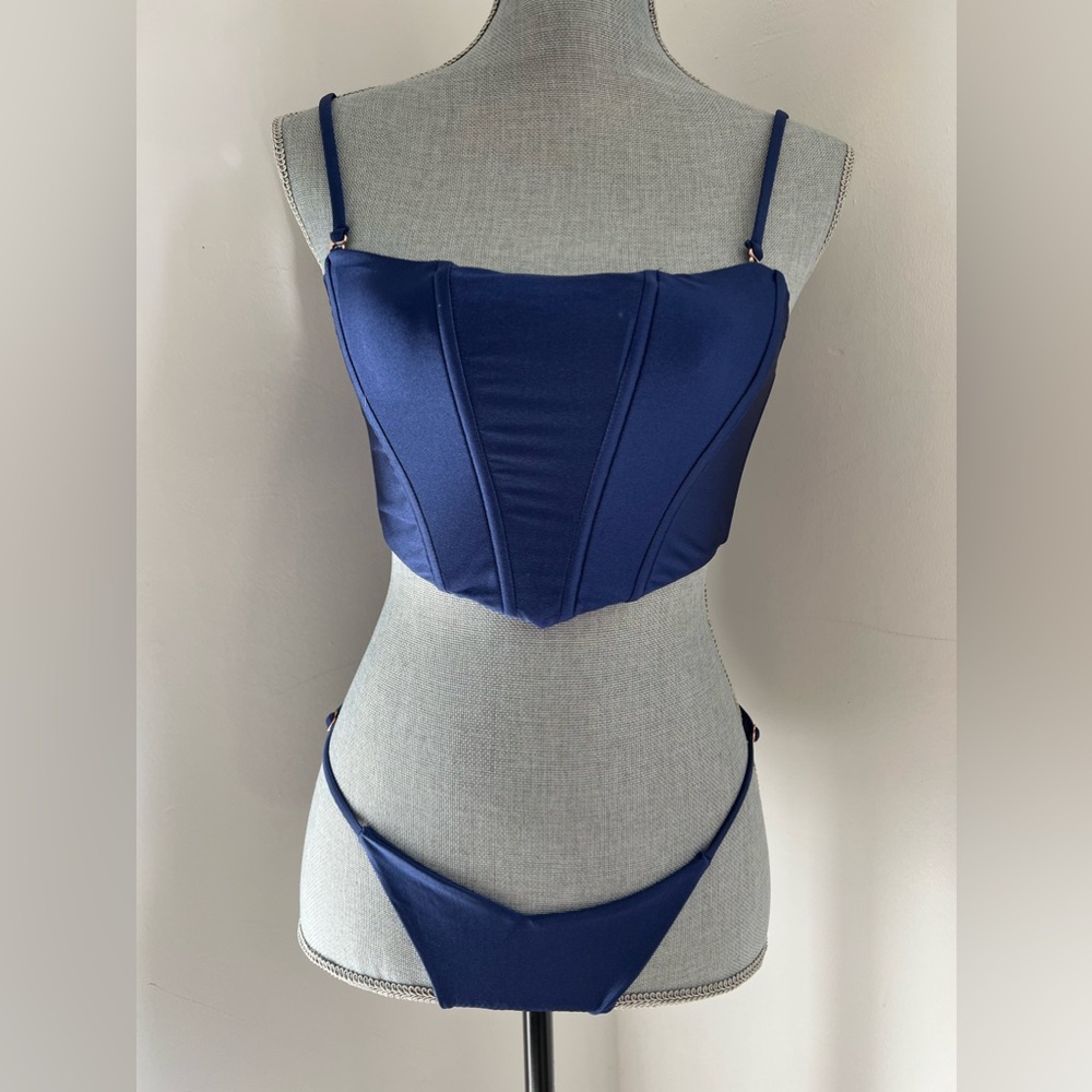 MBM by Marcia B Maxwell Corset & V-Shaped Bottom Bathing Suit Women’s US S